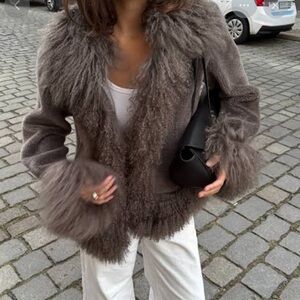 Charlotte Simone Olive Fur Jacket